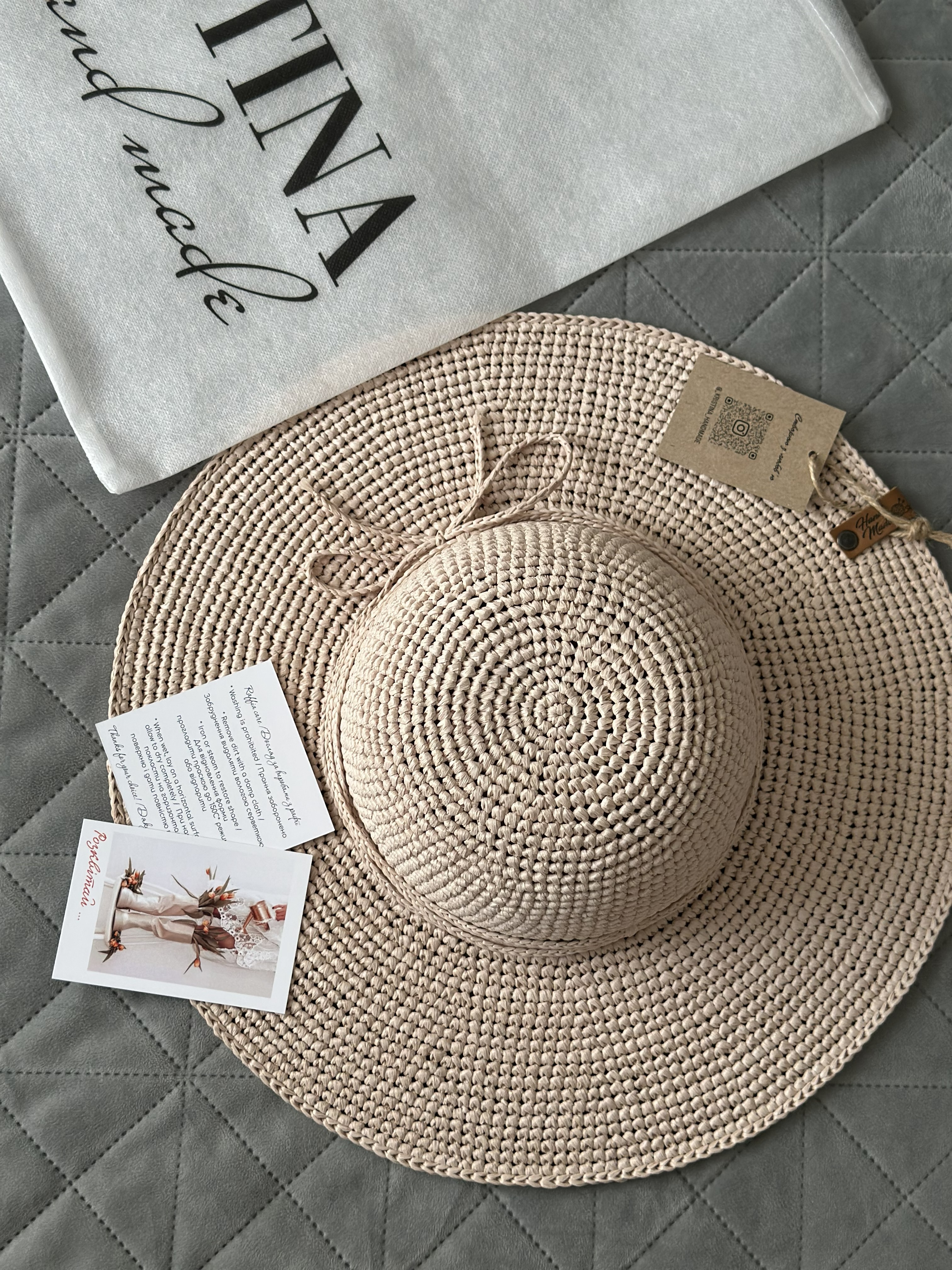 Woman`s wide-brimmed hat